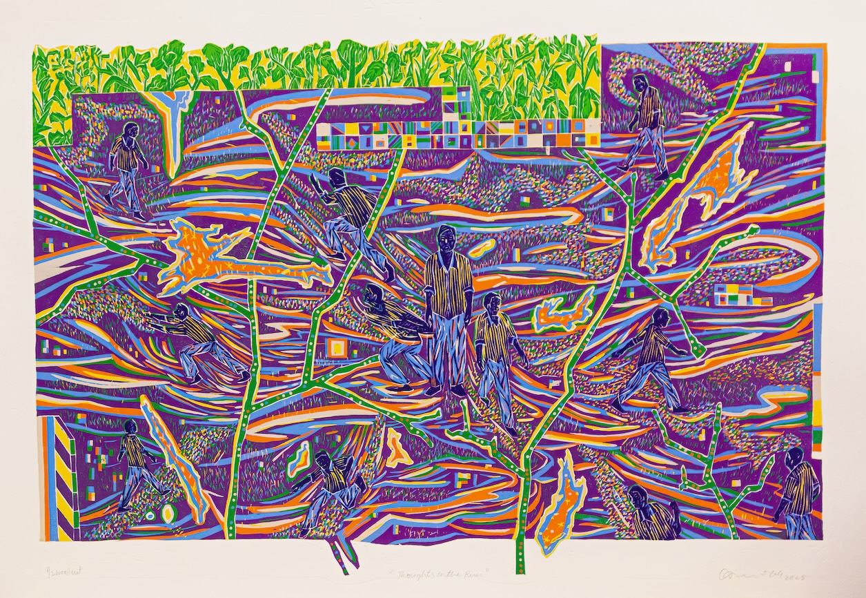 Anilakumar Govindappa, woodcut, contemporary art, spaces